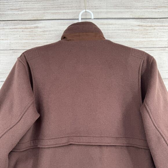 Sorel Jacket Mens Medium Brown Wool Blend Outdoor Full Zip Snap Pockets Workwear - Picture 4 of 14